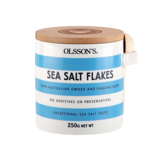 Sea Salt Flakes Stoneware Jar 250g